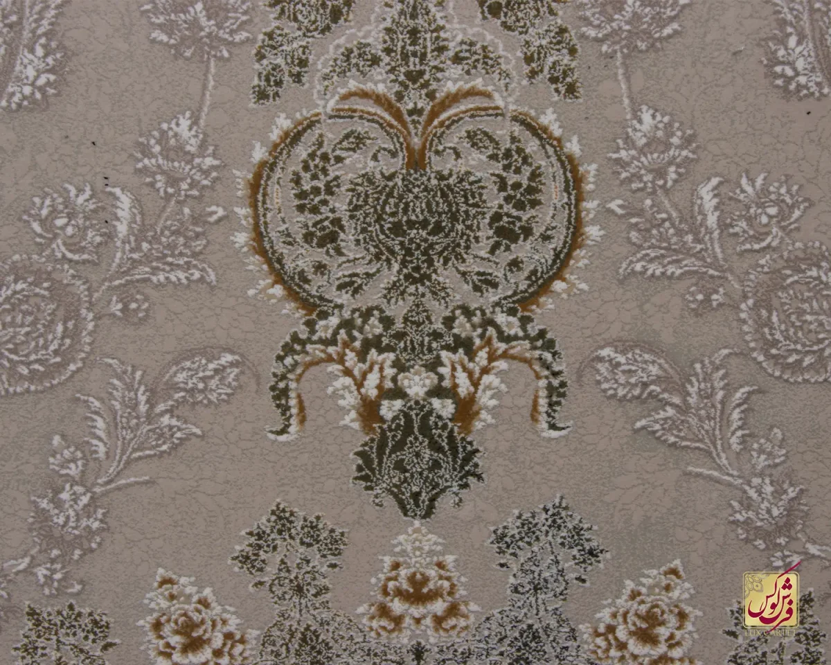 فرش وینتیج vin9 کرم سبز - تصویر 4
