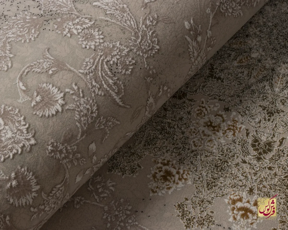 فرش وینتیج vin9 کرم سبز - تصویر 7