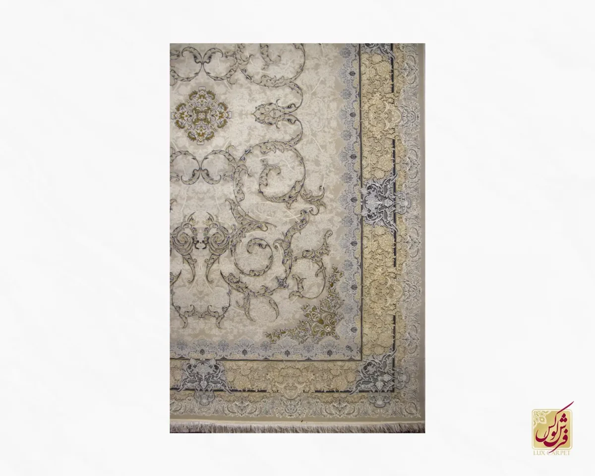 فرش کلاسیک میزبان نسکافه‌ای کرم - تصویر 2
