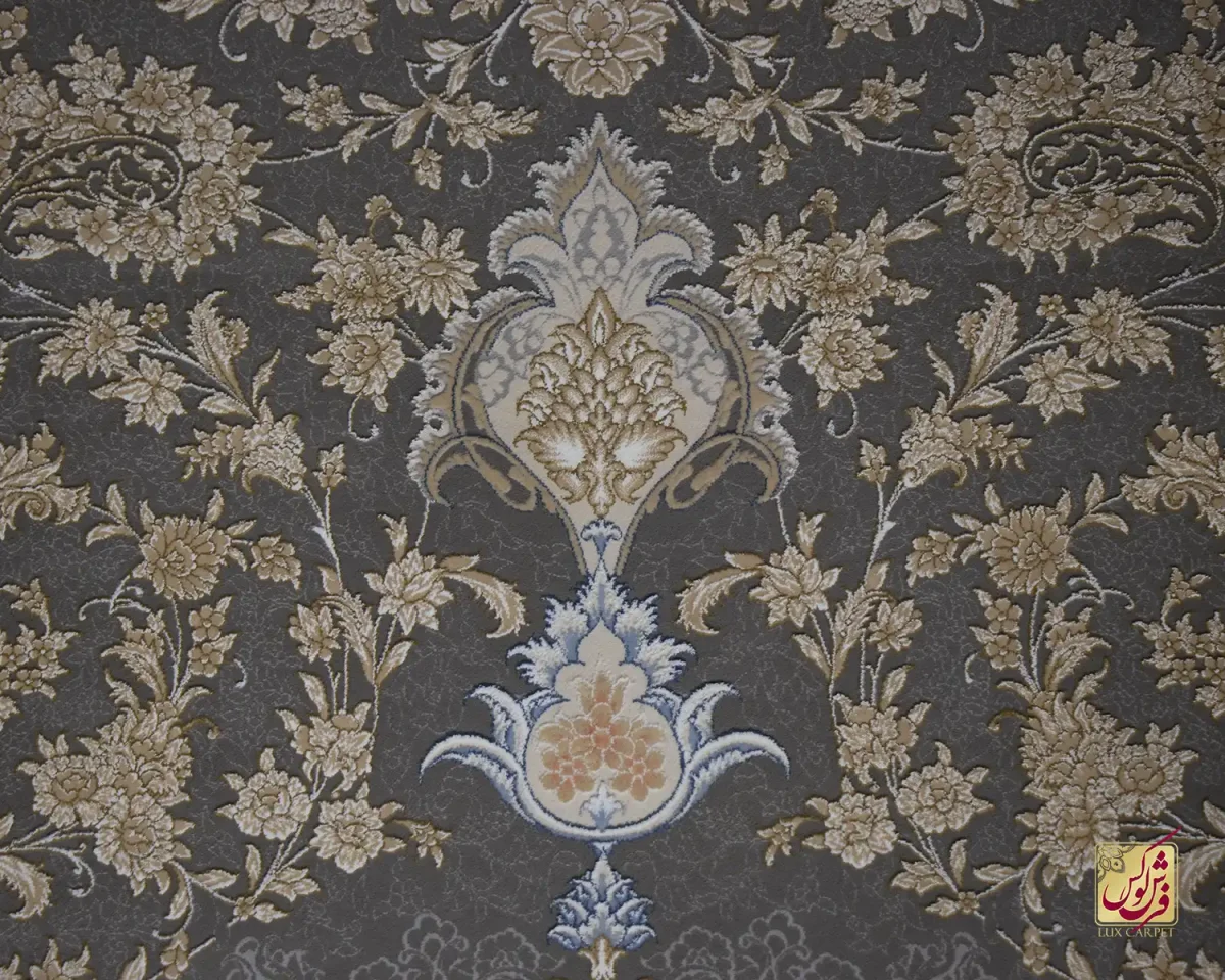 فرش کلاسیک هانا طوسی طلایی - تصویر 2