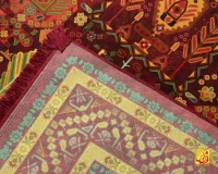 فرش ابریشم ماشینی AJ1016 لاکی نارنجی - Image 9
