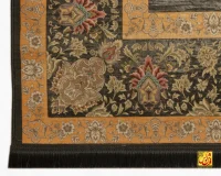 فرش ابریشم ماشینی AJ1017 طوسی کرم - Image 5