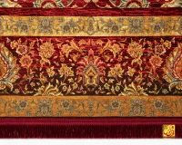 فرش ابریشم ماشینی AJ1022 لاکی - Image 5