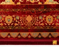 فرش ابریشم ماشینی AJ1038 لاکی - Image 5