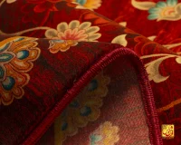فرش ابریشم ماشینی AJ1038 لاکی - Image 8