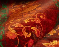 فرش ابریشم ماشینی AJ1039 سبز لاکی - Image 9