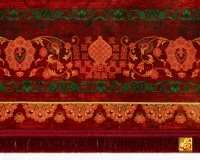 فرش ابریشم ماشینی AJ1039 سبز لاکی - Image 4