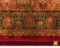 فرش ابریشم ماشینی AJ1047 لاکی طلایی - Image 8