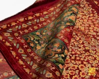 فرش ابریشم ماشینی AJ1066 لاکی کرم - Image 5