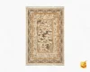 فرش ابریشم ماشینی A1107 کرم نسکافه‌ای - تصویر 2