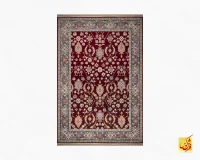 فرش وینتیج 219 لاکی حاشیه آبی - Image 2