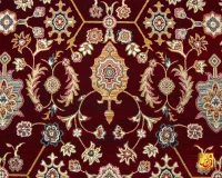فرش وینتیج 219 لاکی حاشیه آبی - Image 4