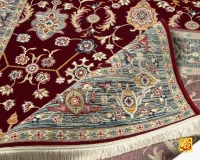 فرش وینتیج 219 لاکی حاشیه آبی - Image 7