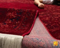 فرش وینتیج 202 لاکی سرمه‌ای - تصویر 3