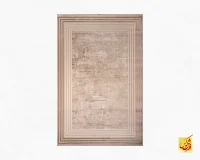 فرش مینیمال 3184 کرم نسکافه‌ای - Image 3