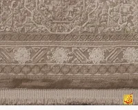 فرش وینتیج 3303 نسکافه‌ای کرم حاشیه سبز - Image 6