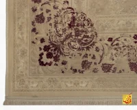 فرش وینتیج 3007 کرم نسکافه‌ای شرابی - Image 10
