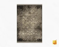 فرش وینتیج 9303 طوسی کرم - Image 2