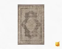فرش وینتیج 9313 طوسی کرم - Image 2