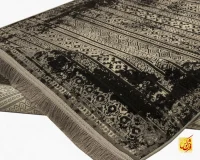 فرش وینتیج 9352 ذغالی طوسی - تصویر 9