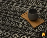 فرش وینتیج 9352 ذغالی طوسی - تصویر 3