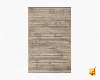 فرش وینتیج 9382 نسکافه‌ای طوسی - تصویر 2