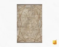 فرش مینیمال 9508 کرم طوسی - Image 2