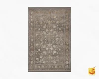 فرش وینتیج 9530 طوسی کرم - Image 2