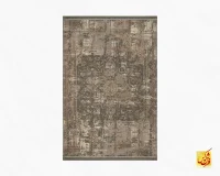 فرش وینتیج 9619 طوسی کرم - Image 2