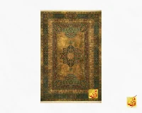 فرش ابریشم ماشینی 202740 سبز - Image 2