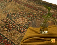 فرش ابریشم ماشینی 202740 سبز - Image 9