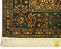 فرش ابریشم ماشینی 202740 سبز - Image 6