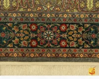فرش ابریشم ماشینی 202743 سبز آبی - Image 5