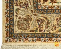 فرش ابریشم ماشینی A1135 کرم - Image 6