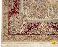 فرش کلاسیک اسطوره کرم حاشیه لاکی - Image 10