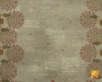 فرش ابریشم ماشینی T1061 طوسی - تصویر 6