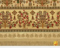 فرش ابریشم ماشینی T1063 کرم - Image 6