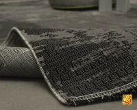 فرش وینتیج 21312 مشکی طوسی - Image 7