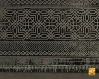 فرش وینتیج 21652 مشکی طوسی
