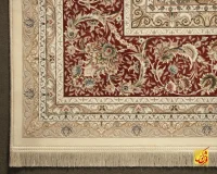 فرش کلاسیک فروغ کرم حاشیه گلبهی - Image 12