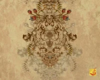 فرش ابریشم ماشینی T1084 کرم - Image 6