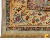 فرش ابریشم ماشینی T1095 کرم - Image 6