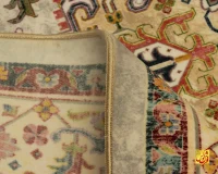فرش ابریشم ماشینی T1095 کرم - Image 7