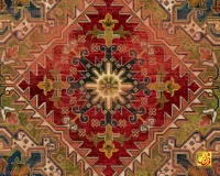 فرش ابریشم ماشینی T1096 قرمز - Image 3