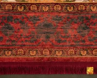 فرش ابریشم ماشینی T1096 قرمز - Image 5