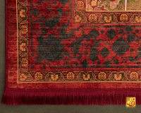 فرش ابریشم ماشینی T1096 قرمز - Image 6