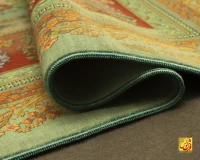 فرش ابریشم ماشینی t1132 سبز - تصویر 7