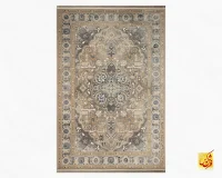 فرش وینتیج 75004 طوسی آبی