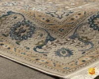 فرش وینتیج 75004 طوسی آبی