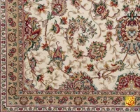 فرش کلاسیک کد 021_ رنگ 1008 کرم حاشیه فیلی